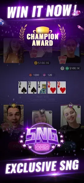 PokerGaga: Texas Holdem Live (ПокерГага)  [МОД Бесконечные монеты] Screenshot 3