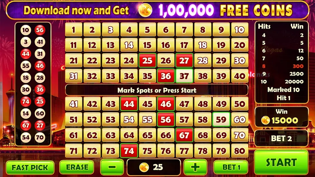 Keno Prime - Super 3X Payout (Кено Приме)  [МОД Меню] Screenshot 2