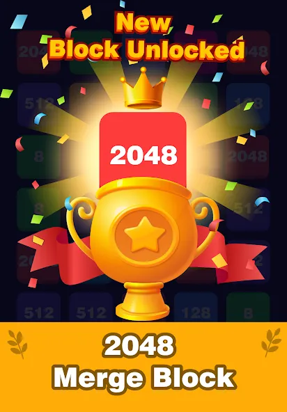 2248 Number block puzzle 2048 (Две тысячи двести сорок восемь)  [МОД Меню] Screenshot 3