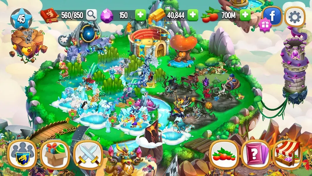 Dragon City: Mobile Adventure  [МОД Бесконечные деньги] Screenshot 4