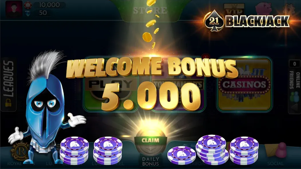 BlackJack 21 - Online Casino  [МОД Много денег] Screenshot 3