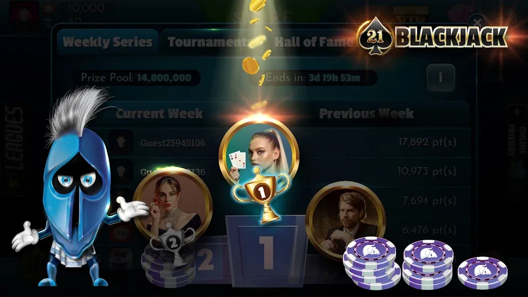 BlackJack 21 - Online Casino  [МОД Много денег] Screenshot 4