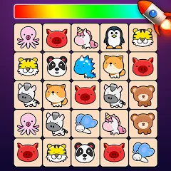 Взломанная Match Animal - Match Game (Матч Зверь Матч Игра)  [МОД Unlimited Money] - полная версия apk на Андроид