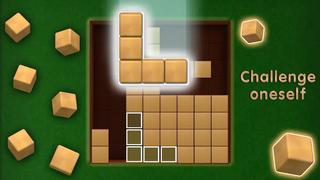 Wooden Cube Block Puzzle (Деревянный кубик головоломка)  [МОД Бесконечные деньги] Screenshot 3