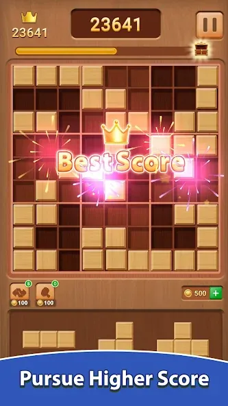 Wood Block Puzzle (Вуд Блок Пазл)  [МОД Бесконечные деньги] Screenshot 3