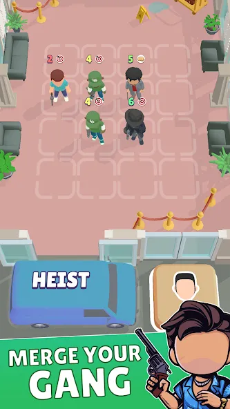 Merge Gangster Heist vs Police (Мердж Гангстер Хейст)  [МОД Меню] Screenshot 1