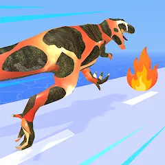 Скачать взломанную Dino Evolution Run 3D (Дино Эволюция Ран 3Д)  [МОД Много денег] - последняя версия apk на Андроид