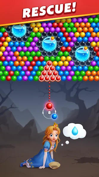 Bubble Shooter Royal Pop  [МОД Бесконечные монеты] Screenshot 1