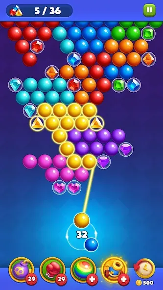 Bubble Shooter Royal Pop  [МОД Бесконечные монеты] Screenshot 5