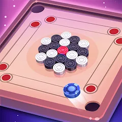 Взломанная Carrom Lure - Disc pool game (Карром Лур)  [МОД Mega Pack] - полная версия apk на Андроид