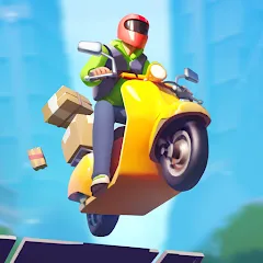 Взломанная Moto City: Mad Bike Delivery (Мото Сити)  [МОД Много денег] - стабильная версия apk на Андроид