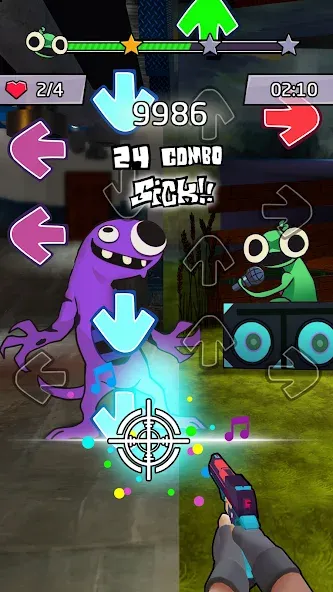 Beat Shooter Night: Rap Battle (ФНФ Фанк)  [МОД Бесконечные деньги] Screenshot 3