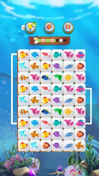 Mahjong Connect Fish World (Мацзян Коннект Рыбный Мир)  [МОД Mega Pack] Screenshot 2