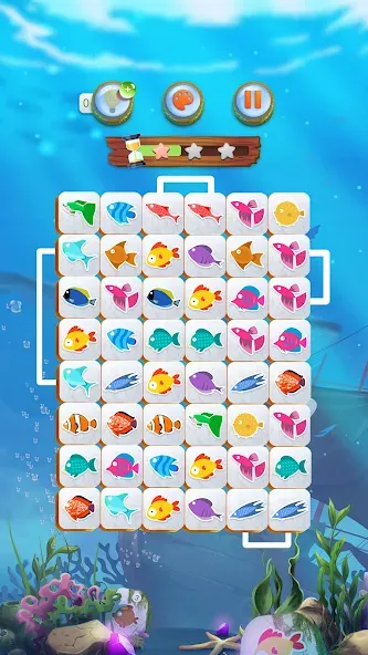 Mahjong Connect Fish World (Мацзян Коннект Рыбный Мир)  [МОД Mega Pack] Screenshot 3