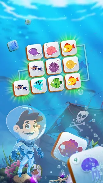 Mahjong Connect Fish World (Мацзян Коннект Рыбный Мир)  [МОД Mega Pack] Screenshot 4