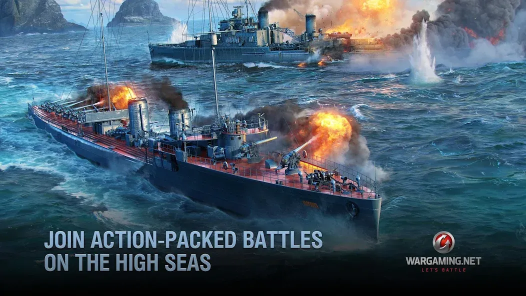 World of Warships Blitz War (Ворлд оф Варшипс Блиц Вар)  [МОД Unlocked] Screenshot 2