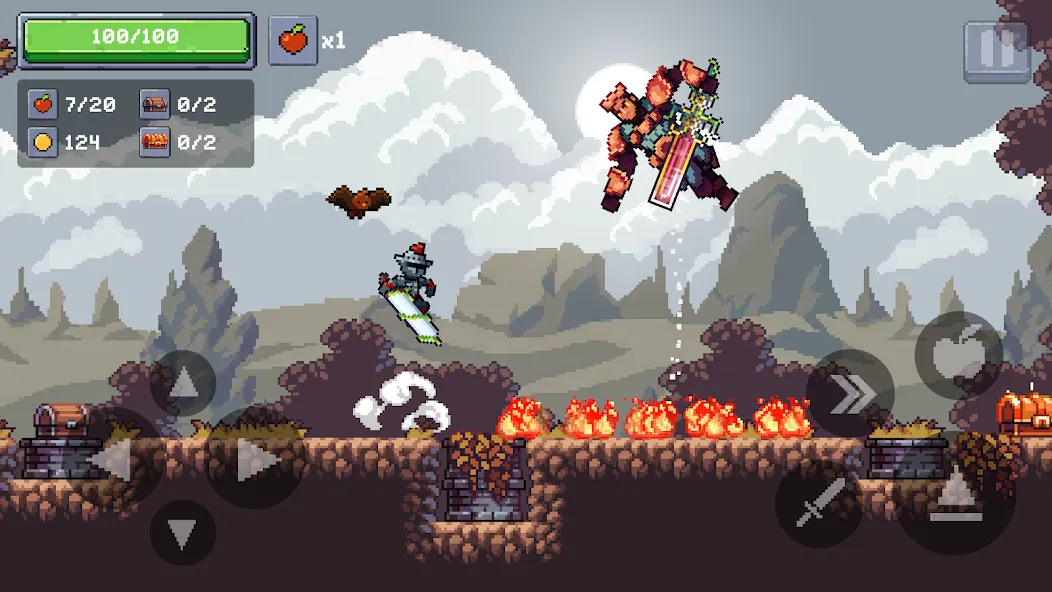 Apple Knight 2: Action Game (Эппл Найт)  [МОД Бесконечные монеты] Screenshot 1