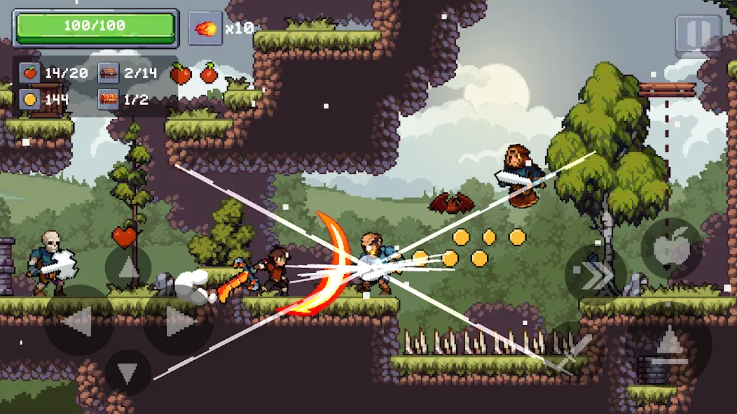 Apple Knight 2: Action Game (Эппл Найт)  [МОД Бесконечные монеты] Screenshot 2