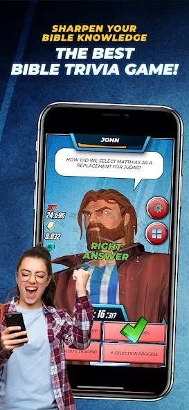 Bible Trivia Game: Heroes (Библейская игра викторина)  [МОД Mega Pack] Screenshot 1