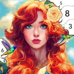 Скачать взлом Girls Paint by Number Coloring (Девочки раскрашивают по номерам)  [МОД Меню] - стабильная версия apk на Андроид