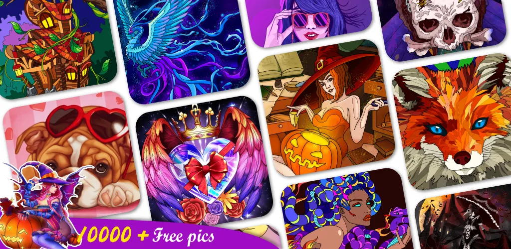 Coloring Book -Paint by Number (Малер Плюс)  [МОД Unlimited Money] Screenshot 1