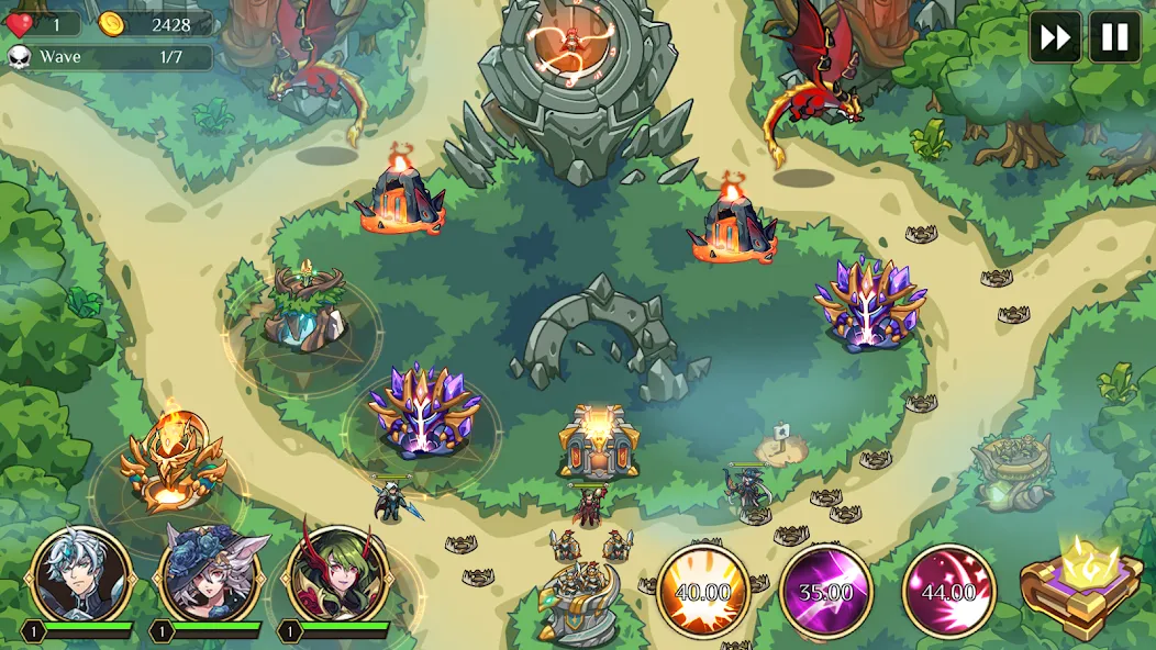 Kingdom War: Tower Defense TD (ТД Рояль)  [МОД Меню] Screenshot 5