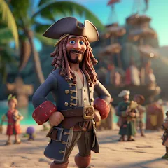 Скачать взломанную Pirate Polygon Caribbean Sea (Пиратская Полигон Карибское море)  [МОД Menu] - последняя версия apk на Андроид