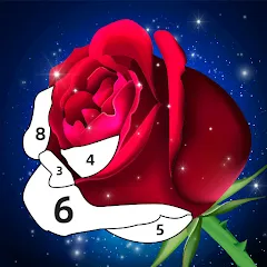 Скачать взломанную Rose Coloring Book Color Games  [МОД Все открыто] - полная версия apk на Андроид