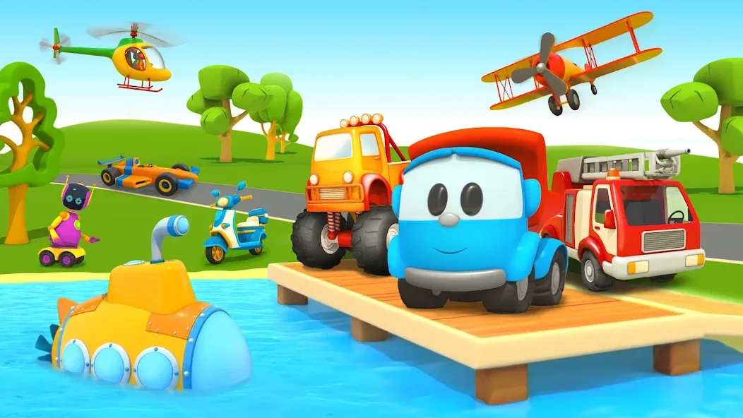 Leo 2: Puzzles & Cars for Kids  [МОД Все открыто] Screenshot 1