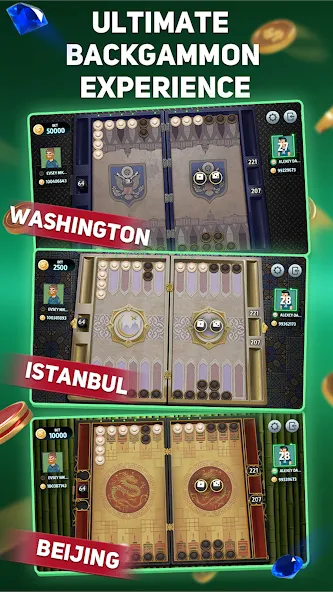 Backgammon Tournament  [МОД Бесконечные монеты] Screenshot 2