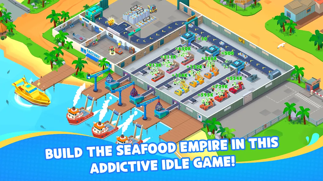 Seafood Inc - Tycoon, Idle (Айдл Сифуд Инк)  [МОД Unlocked] Screenshot 1