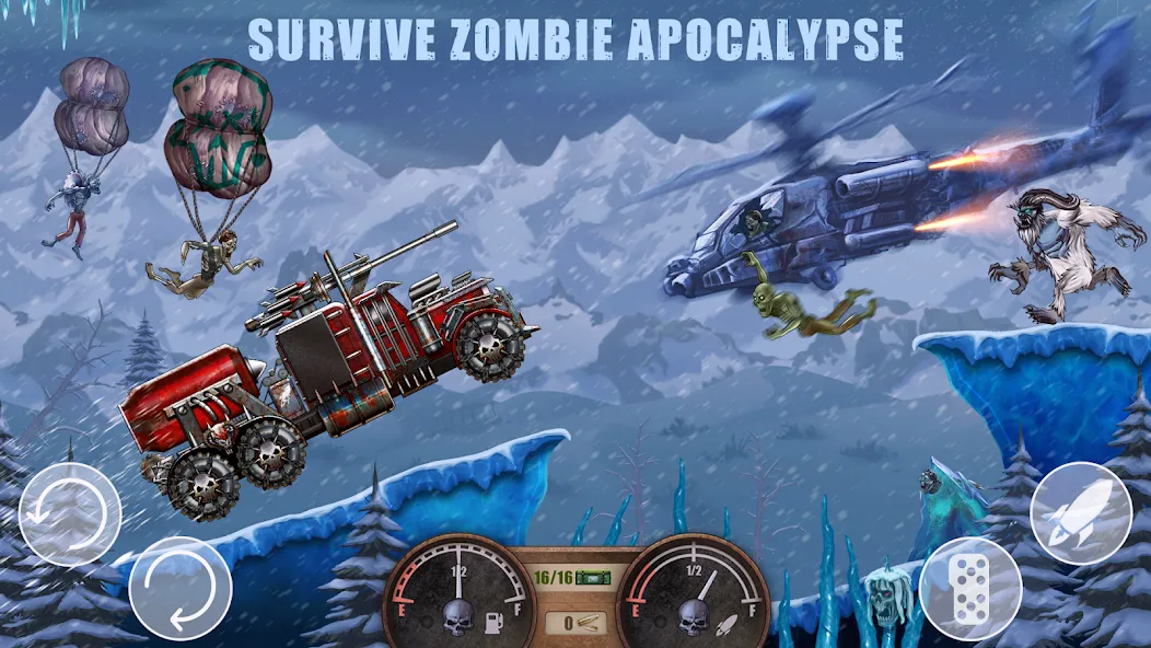 Zombie Hill Racing: Earn Climb (Зомби Хилл Рейсинг)  [МОД Бесконечные монеты] Screenshot 2