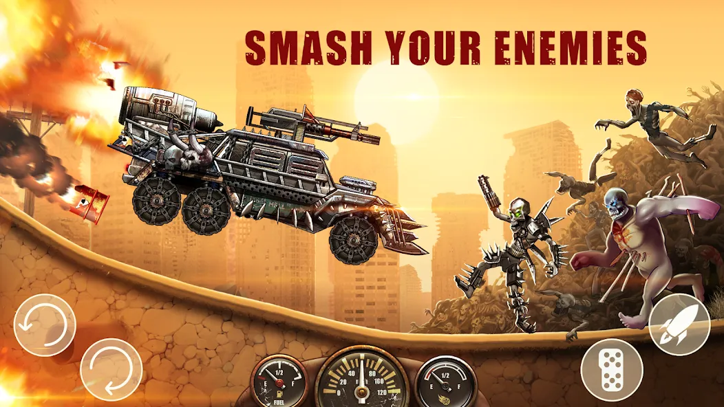 Zombie Hill Racing: Earn Climb (Зомби Хилл Рейсинг)  [МОД Бесконечные монеты] Screenshot 3