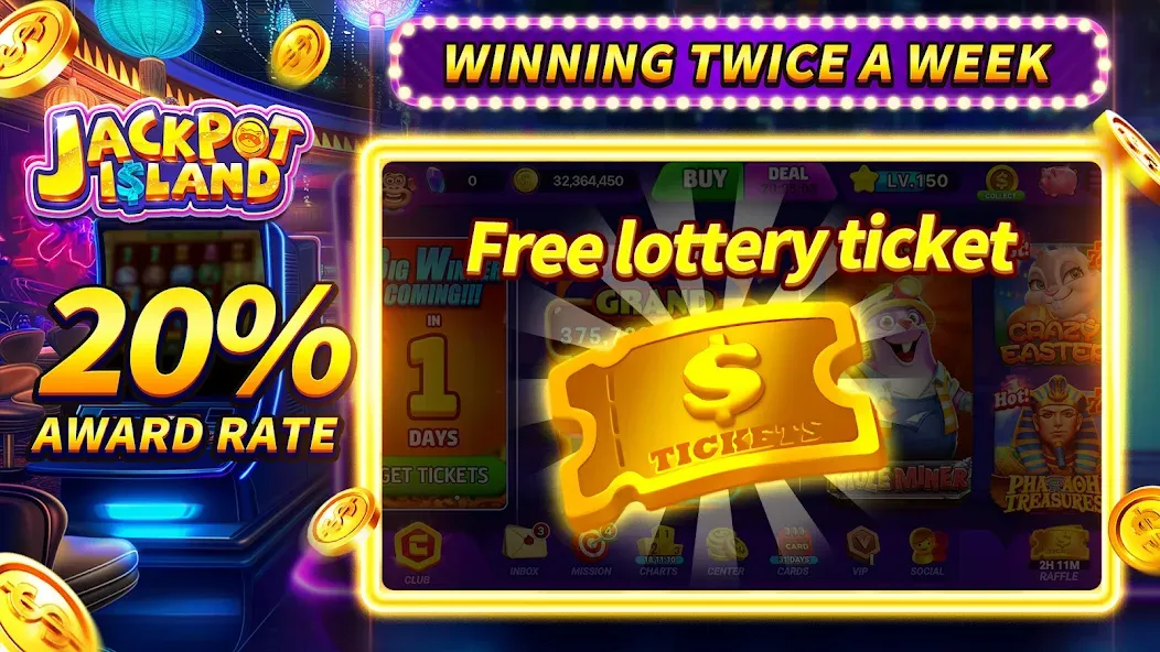 Jackpot Island - Slots Machine (Джекпот Айленд)  [МОД Все открыто] Screenshot 2