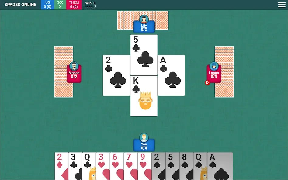 Spades Card Game (Спейдс Карточная Игра)  [МОД Меню] Screenshot 5