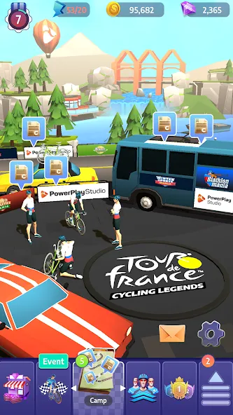 Tour de France Cycling Legends (Циклинг Легенды)  [МОД Бесконечные монеты] Screenshot 3