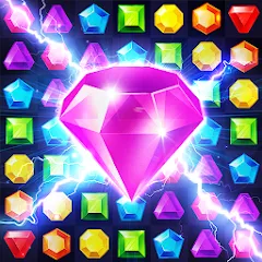 Скачать взломанную Jewels Planet - Match 3 Puzzle  [МОД Много монет] - полная версия apk на Андроид