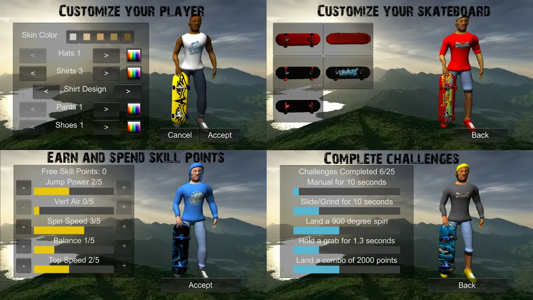 Skating Freestyle Extreme 3D (Скейтбординг Фристайл Экстрим 3D)  [МОД Меню] Screenshot 5
