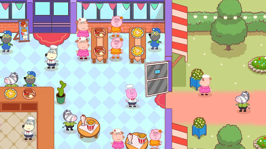 Wolfoo Snack Bar, Restaurant  [МОД Бесконечные монеты] Screenshot 1