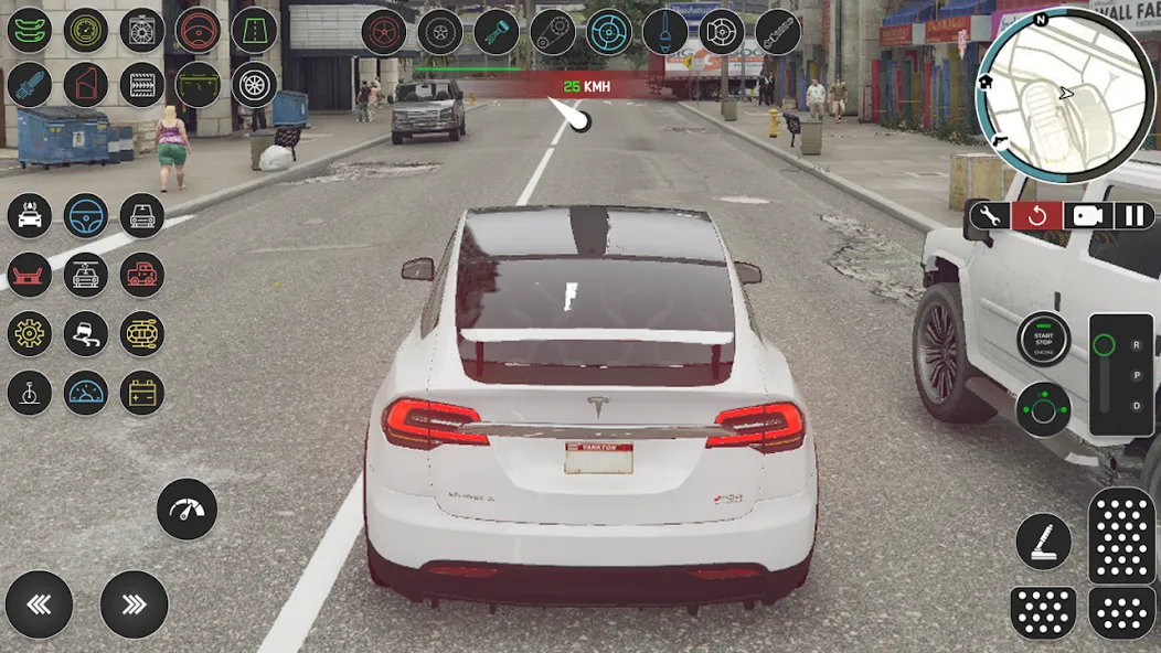 Electric Tesla Model X Driver (Электрический водитель   )  [МОД Mega Pack] Screenshot 4