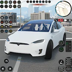 Скачать взломанную Electric Tesla Model X Driver (Электрический водитель   )  [МОД Mega Pack] - полная версия apk на Андроид